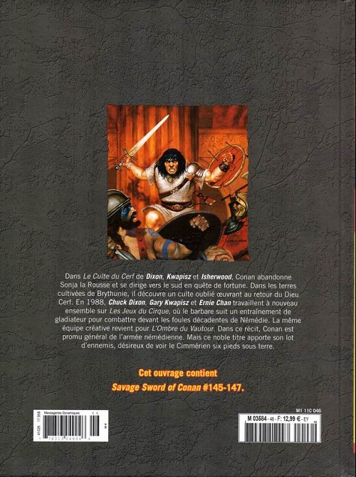 Verso de l'album The Savage Sword of Conan - La Collection Tome 46 Le culte du cerf