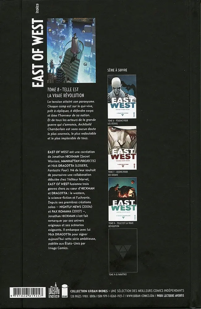 Verso de l'album East of West 8 Telle est la vraie révolution