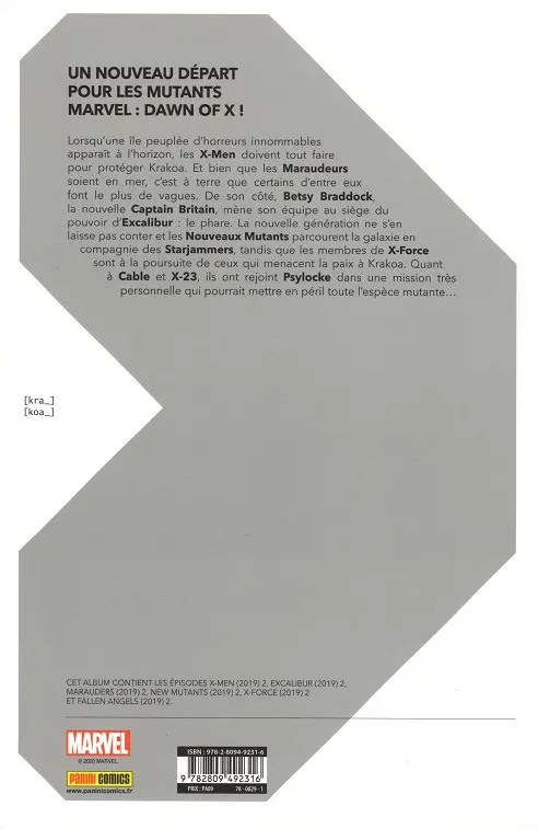 Verso de l'album Dawn of X Volume 02