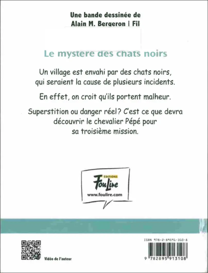 Verso de l'album Les aventures de Pépé 3 Le mystère des chats noirs