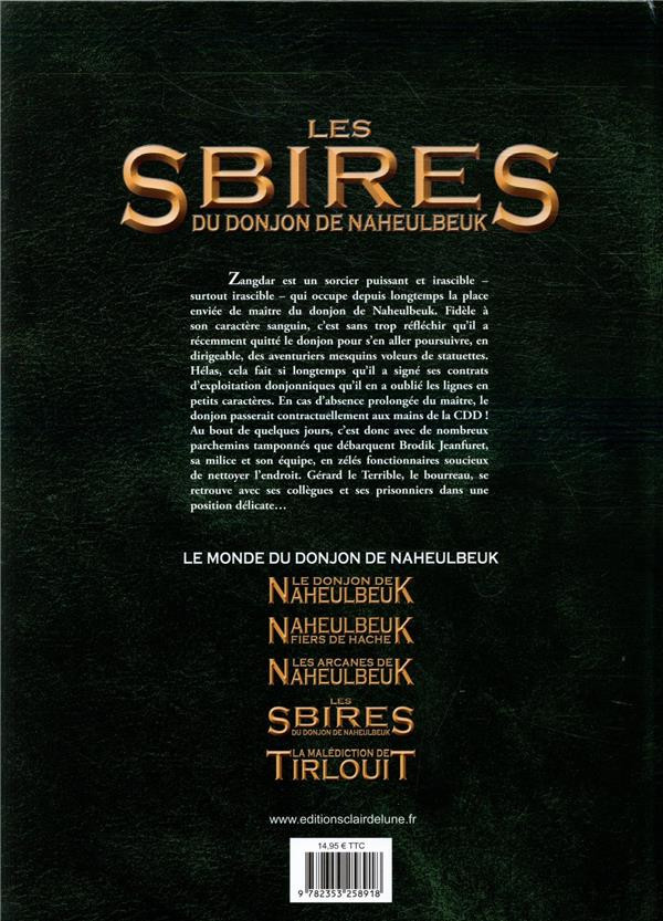 Verso de l'album Les sbires du donjon de Naheulbeuk Tome 1