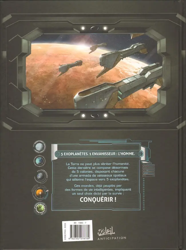 Verso de l'album Conquêtes Tome 4 Uranie