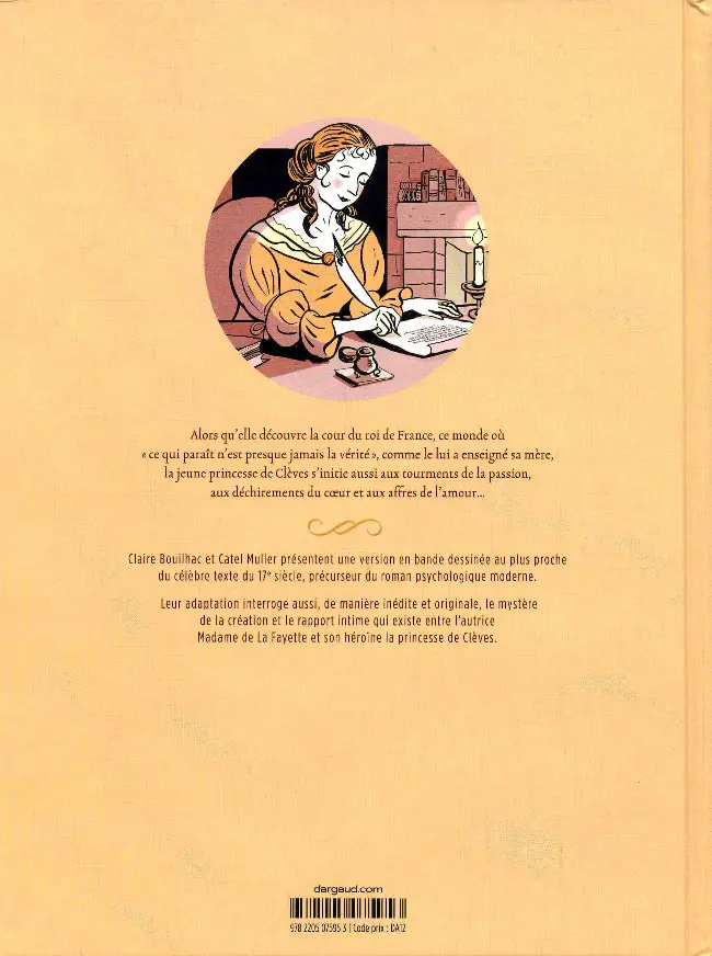 Verso de l'album La princesse de Clèves