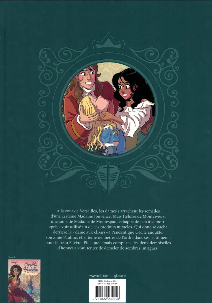 Verso de l'album Complots à Versailles Tome 2 La dame aux élexirs