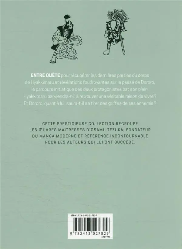 Verso de l'album Dororo Intégrale - Volume 2