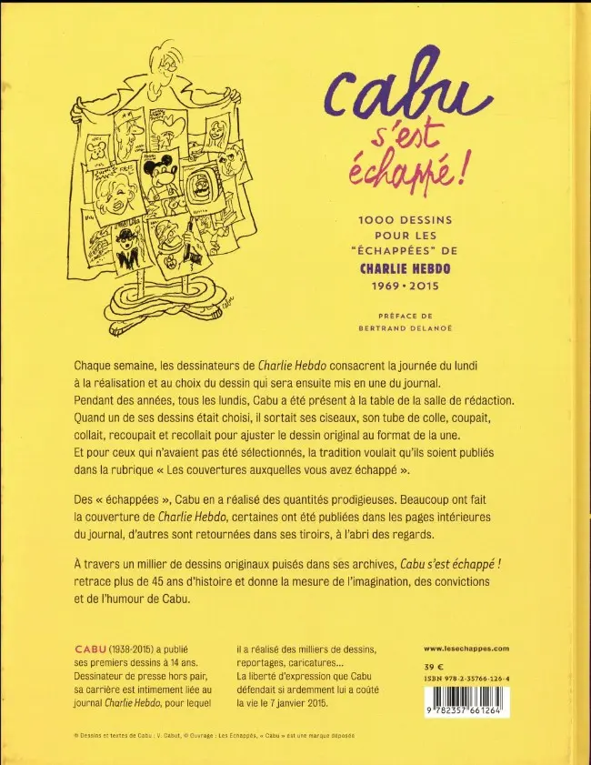 Verso de l'album Cabu s'est échappé !