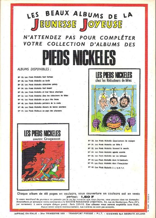 Verso de l'album Bibi Fricotin 2e Série - Societé Parisienne d'Edition Tome 54 Bibi Fricotin et le Nautilus