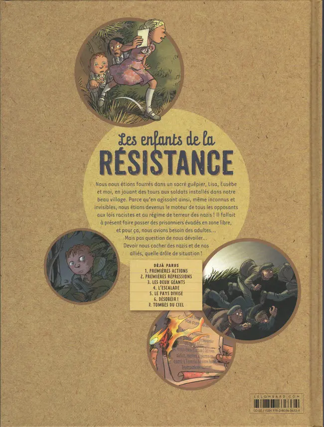 Verso de l'album Les Enfants de la Résistance Tome 2 Premières répressions