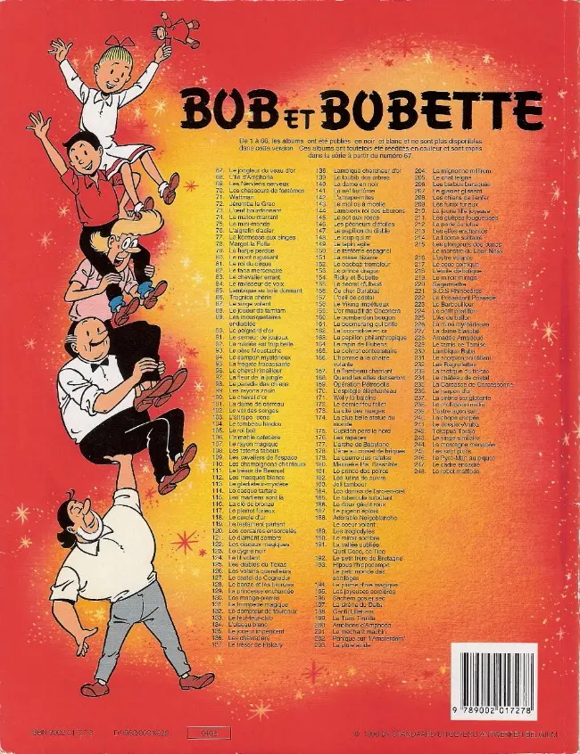 Verso de l'album Bob et Bobette Tome 196 Sachem gosier sec