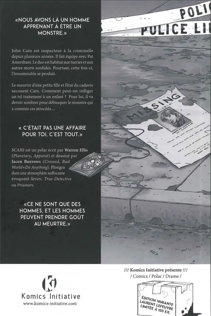 Verso de l'album Scars
