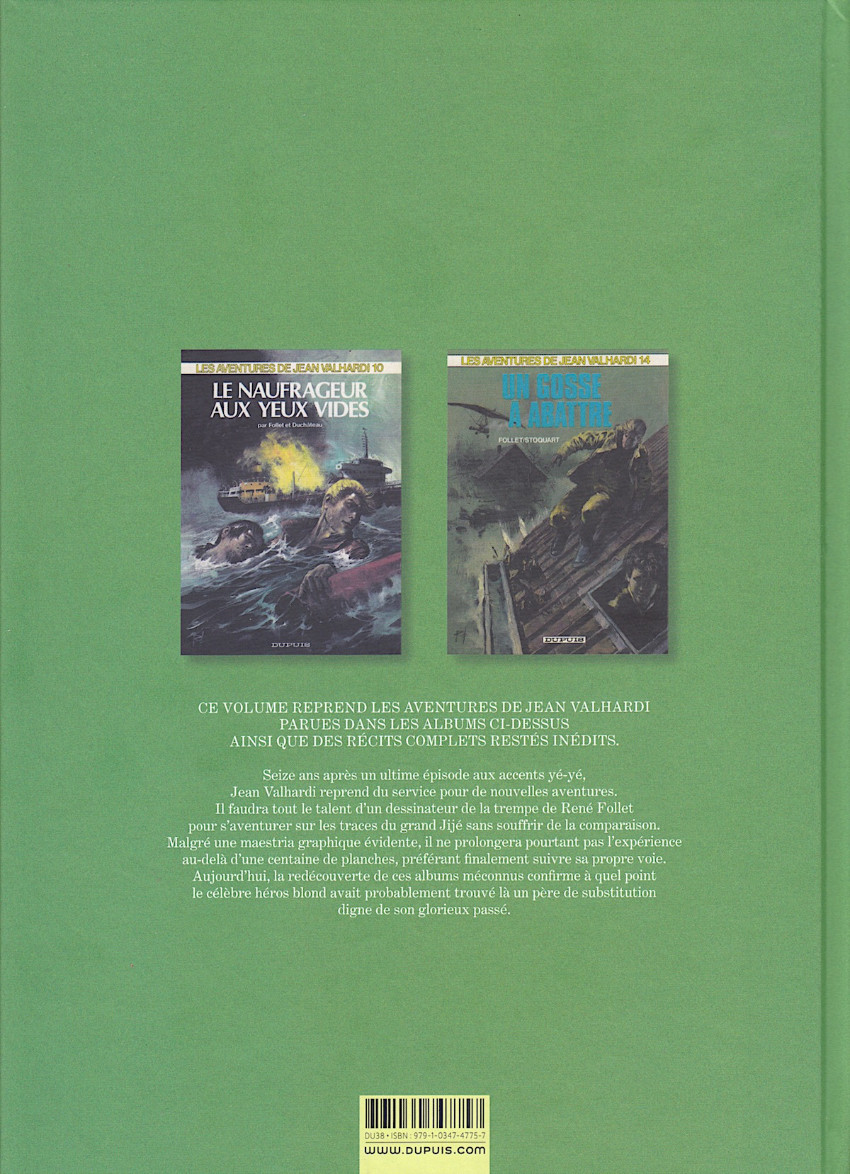 Verso de l'album Valhardi L'intégrale Tome 6 L'intégrale 1981-1984