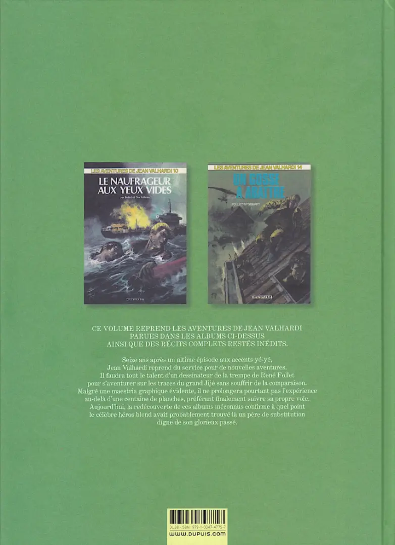 Verso de l'album Valhardi L'intégrale Tome 6 L'intégrale 1981-1984