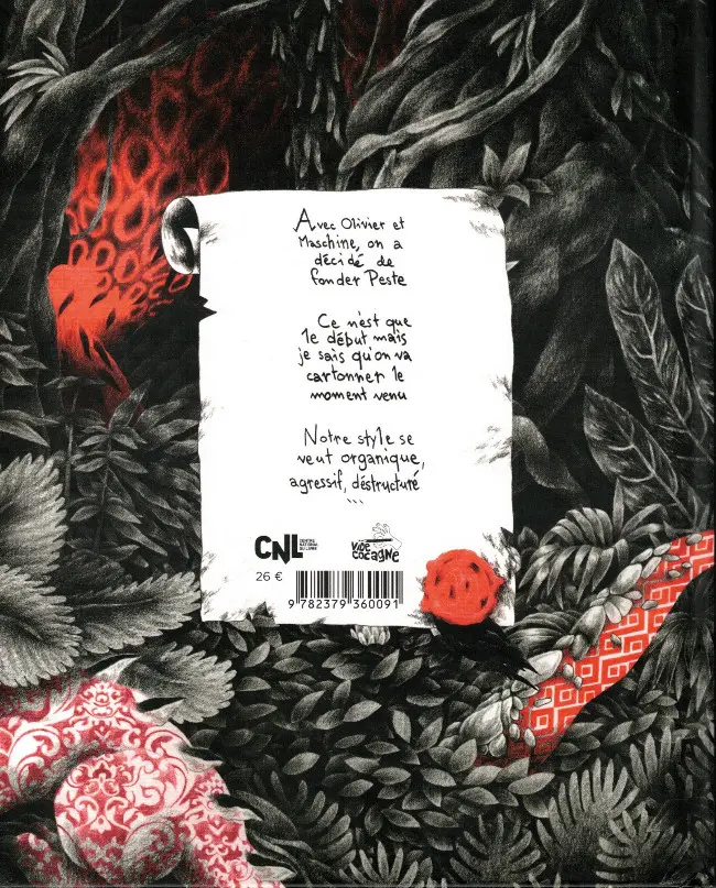 Verso de l'album Peste