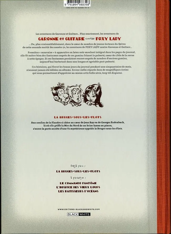 Verso de l'album Garonne et Guitare contre Foxy Lady Tome 3 La Bruges Sous-Les-Flots