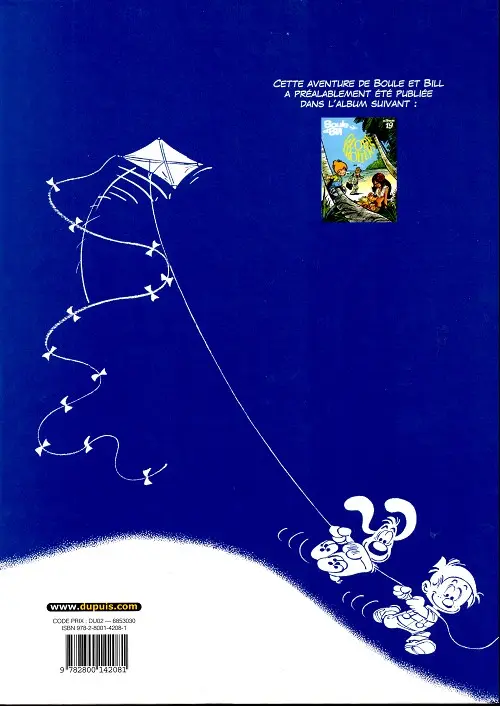 Verso de l'album Boule & Bill Tome 22 Globe-trotters