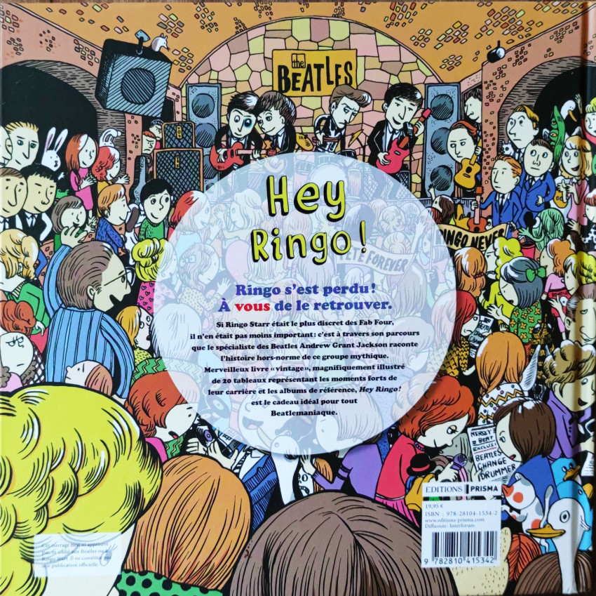 Verso de l'album Hey Ringo ! Les Beatles en 20 tableaux