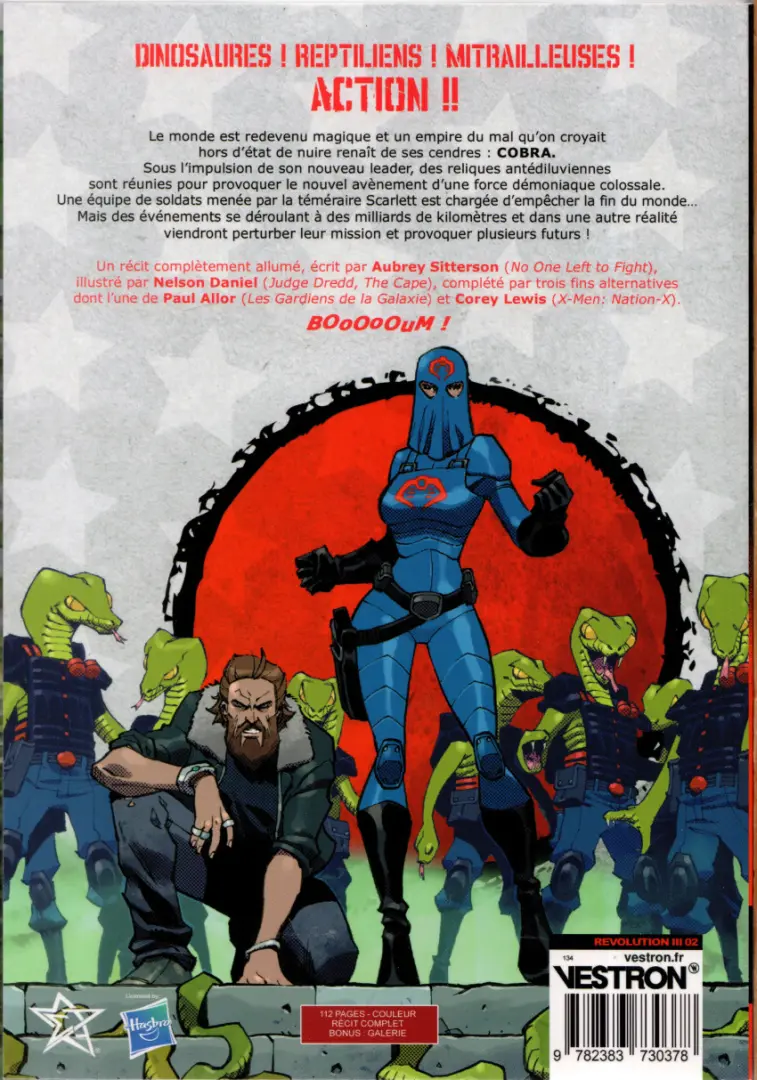 Verso de l'album Scarlett's strike force