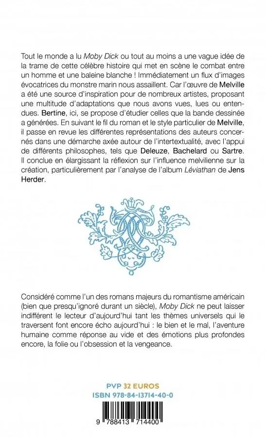 Verso de l'album Moby Dick et la BD !
