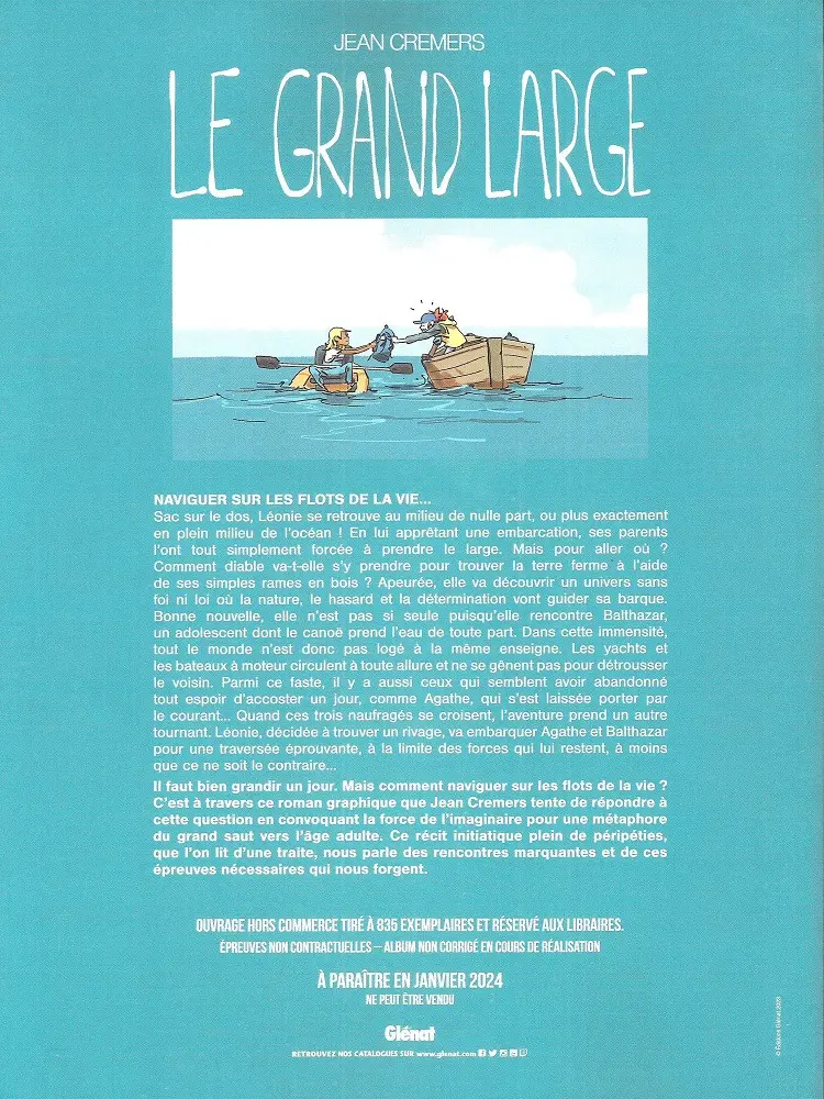 Verso de l'album Le Grand Large