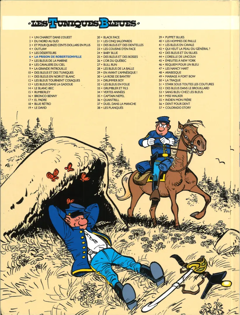 Verso de l'album Les Tuniques Bleues Tome 6 La prison de Robertsonville