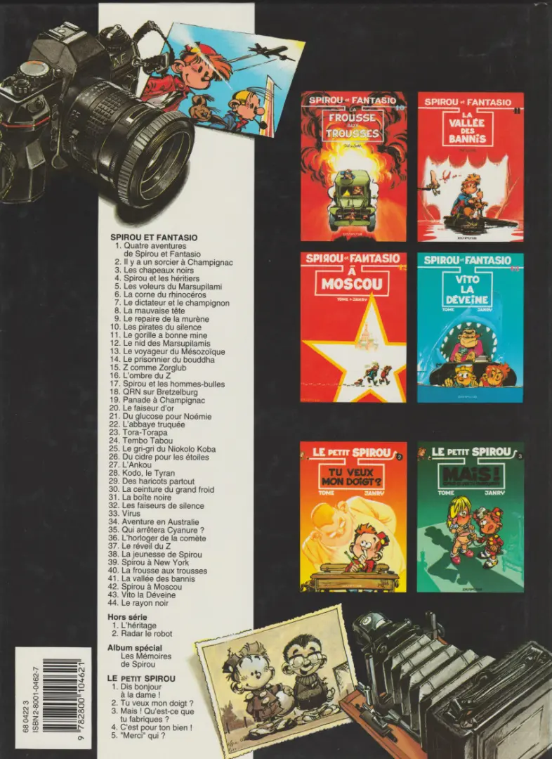 Verso de l'album Spirou et Fantasio Tome 26 Du cidre pour les étoiles