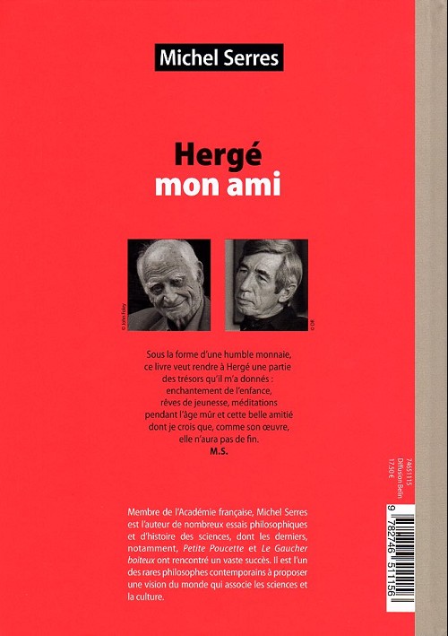Verso de l'album Hergé mon ami