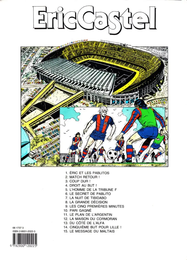 Verso de l'album Eric Castel Tome 2 Match retour !