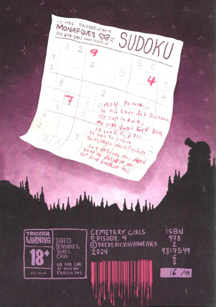 Verso de l'album Cemetery Girls Épisode 4 épisode 4 saison 2