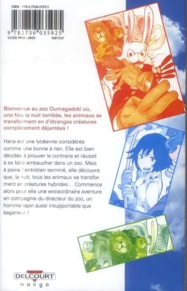 Verso de l'album Crazy Zoo Tome 1 Bienvenue au zoo Oumagadoki