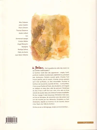 Verso de l'album Dessine-moi le bonheur