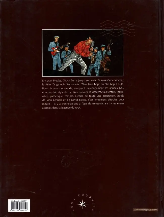 Verso de l'album Gene Vincent Une légende du rock'n'roll