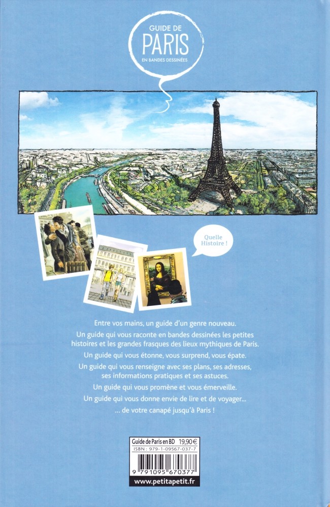 Verso de l'album Guide de Paris en bandes dessinées