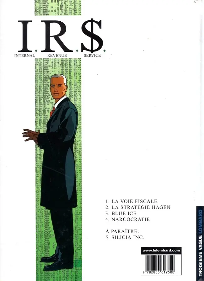 Verso de l'album I.R.$. Tome 4 Narcocratie