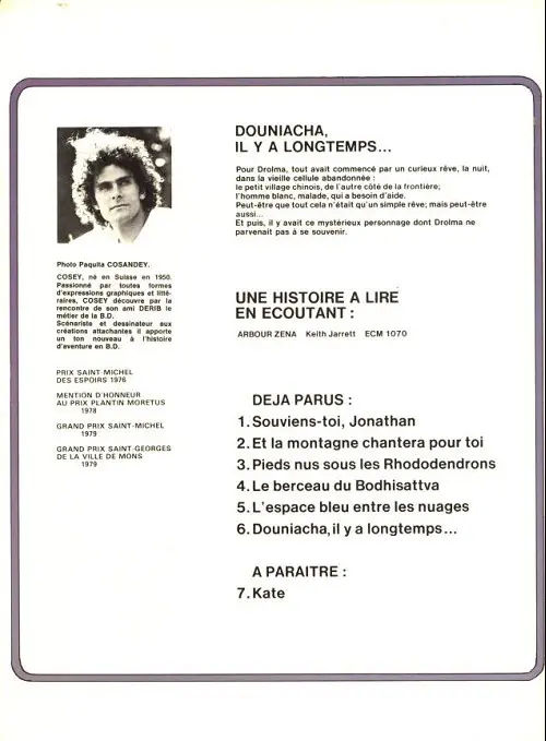 Verso de l'album Jonathan Tome 6 Douniacha, il y a longtemps...