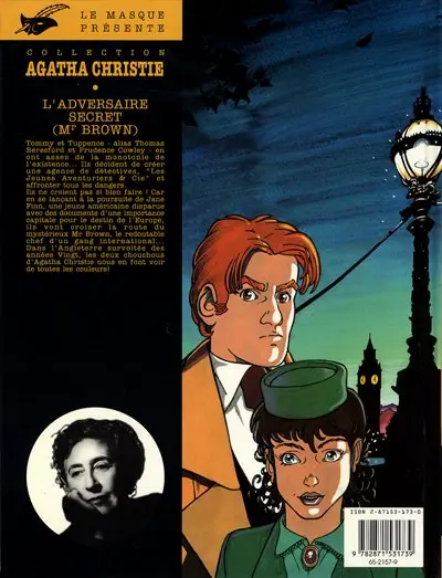 Verso de l'album Agatha Christie Tome 2 L'adversaire secret