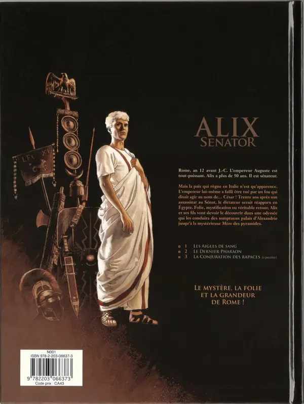 Verso de l'album Alix Senator Tome 2 Le Dernier Pharaon