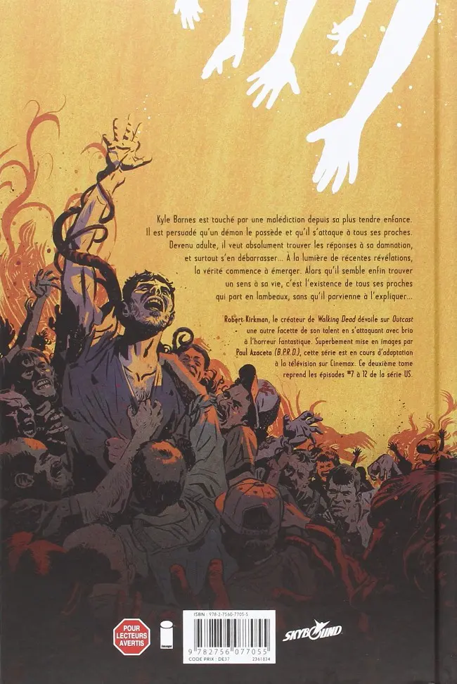 Verso de l'album Outcast Tome 2 Souffrance