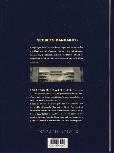 Verso de l'album Secrets bancaires Quatrième Cycle Tome 1 Les enfants du Watergate