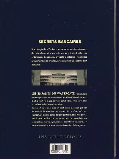 Verso de l'album Secrets bancaires Quatrième Cycle Tome 1 Les enfants du Watergate