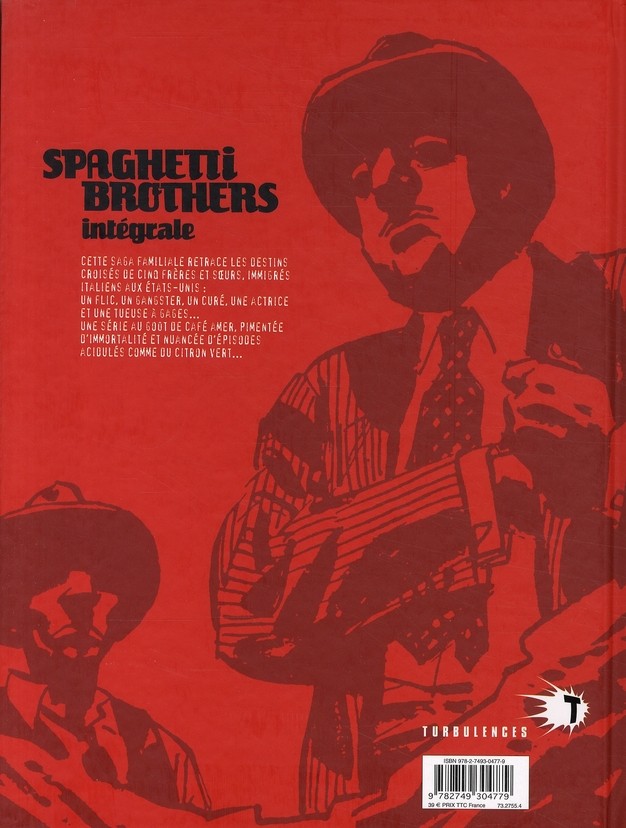 Verso de l'album Spaghetti Brothers N&B Intégrale