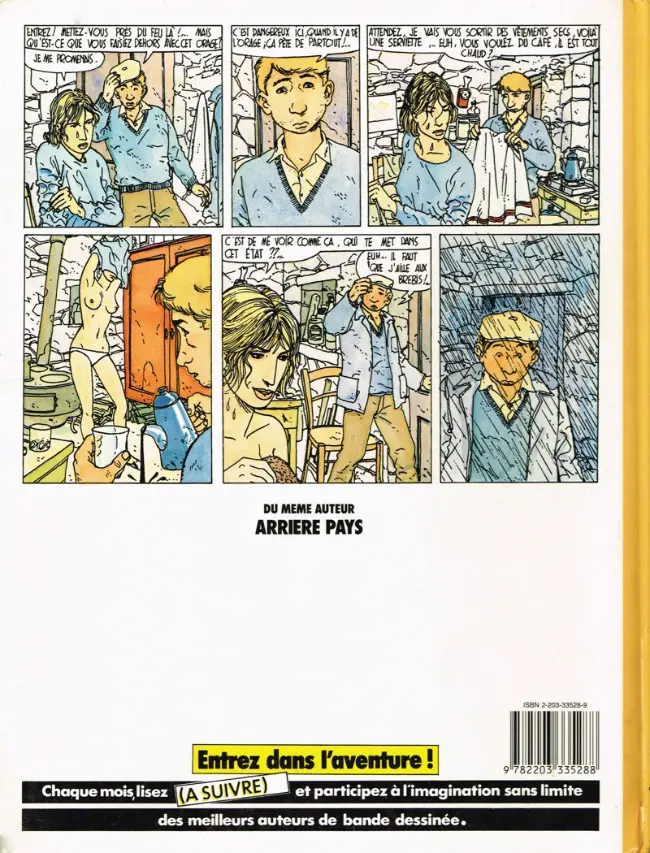 Verso de l'album Arrière-pays Tome 2 Nouvelles du pays