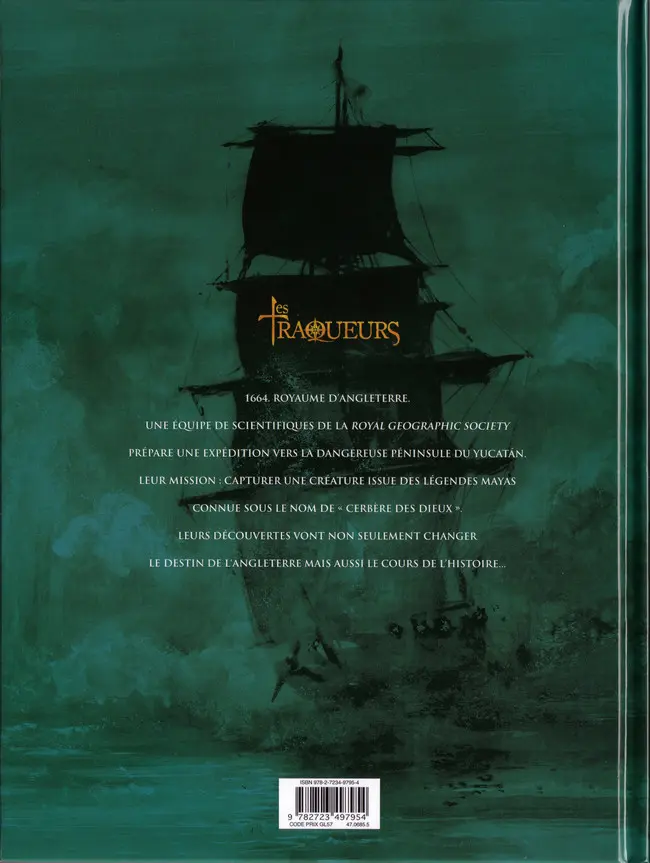 Verso de l'album Les Traqueurs Tome 1 L'Arme perdue des dieux