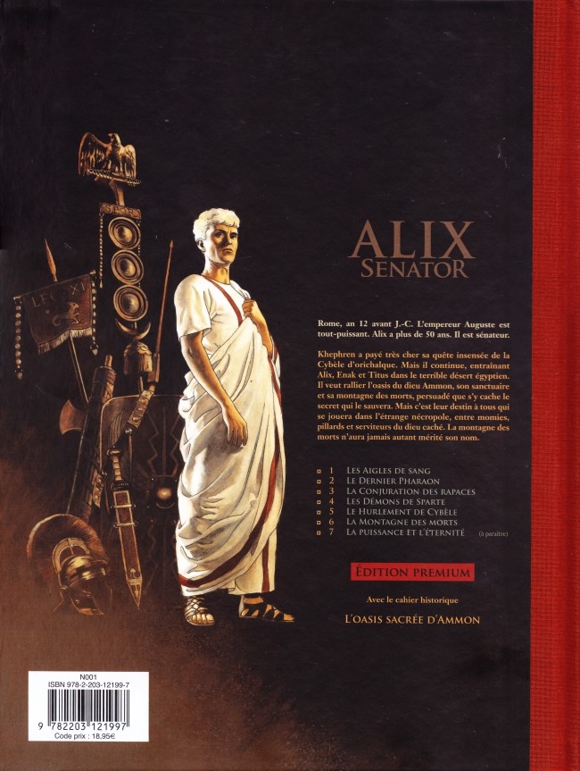 Verso de l'album Alix Senator Tome 6 La Montagne des morts