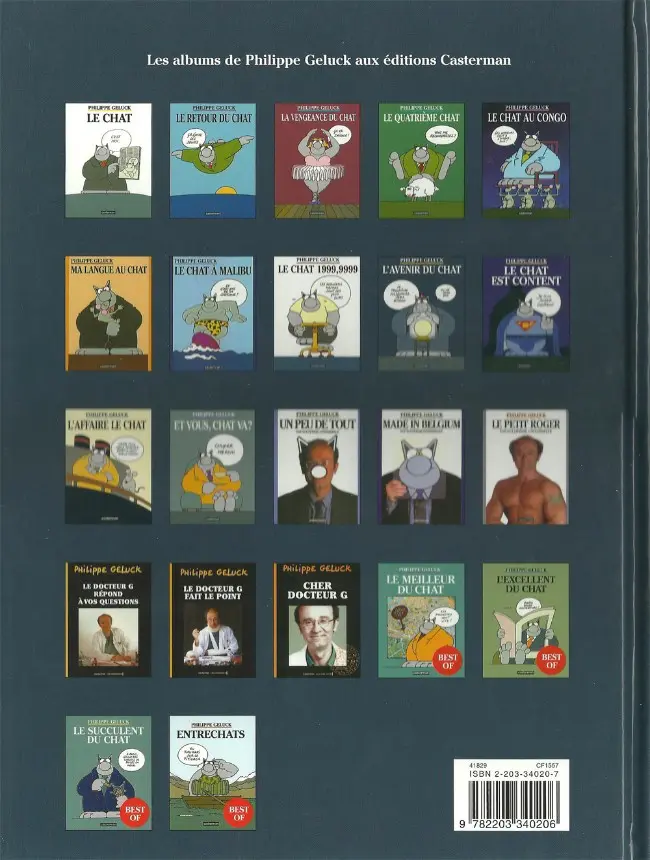 Verso de l'album Le Chat Tome 9 L'Avenir du Chat