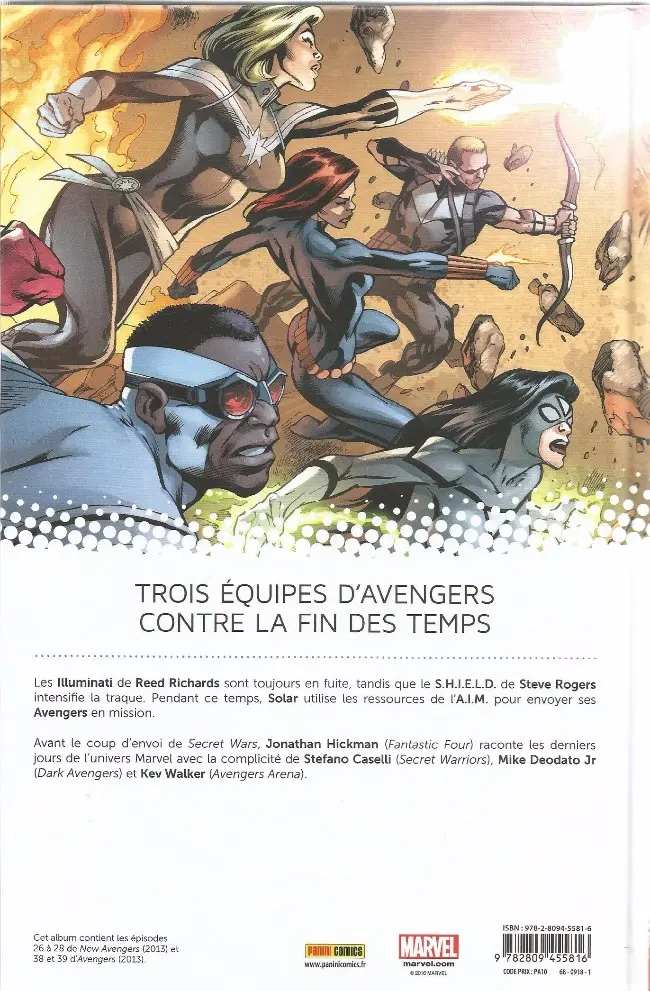 Verso de l'album Avengers - Time Runs Out Tome 2 Tu ne Peux pas Gagner