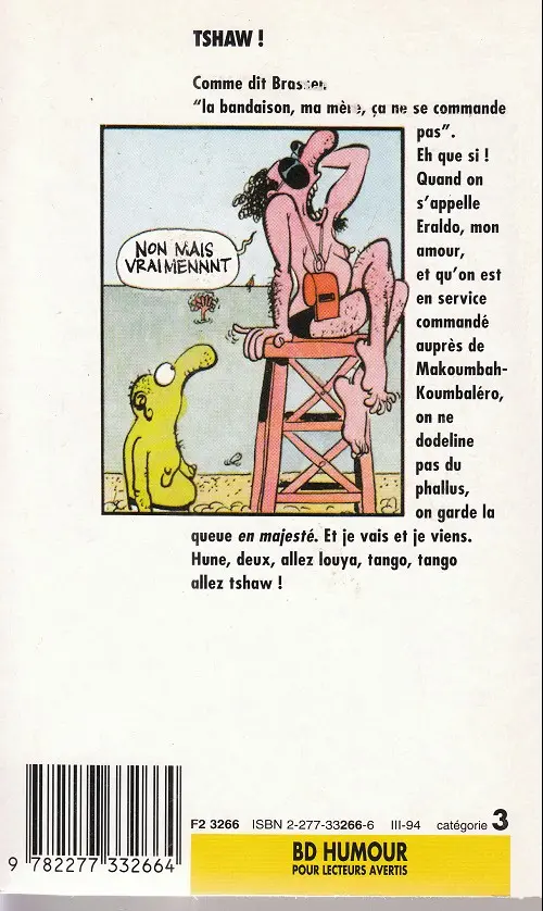 Verso de l'album Édika Tome 8 Tshaw !