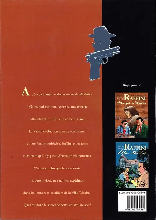 Verso de l'album Les Enquêtes du commissaire Raffini Tome 3 Villa Ténèbre