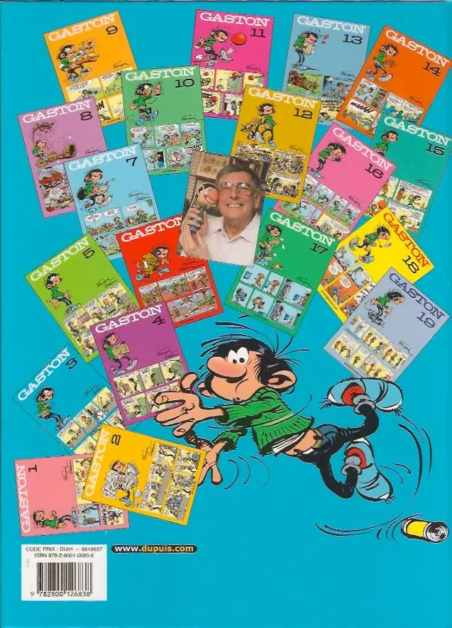 Verso de l'album Gaston Tome 3 Édition spéciale 40e anniversaire