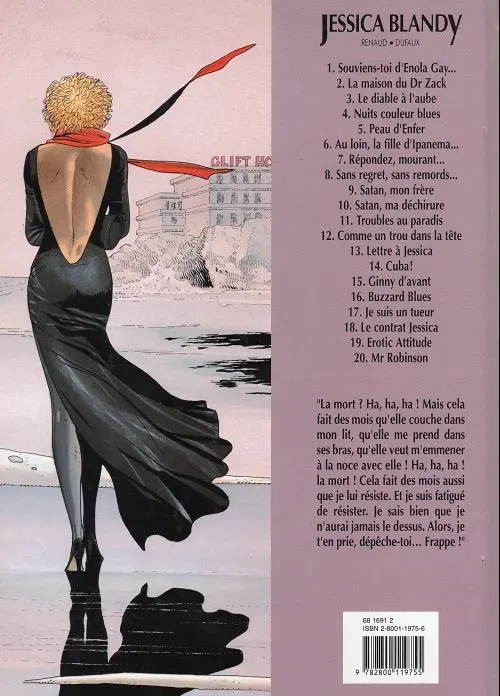 Verso de l'album Jessica Blandy Tome 1 Souviens-toi d'Enola Gay...