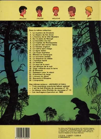 Verso de l'album La Patrouille des Castors Tome 9 Le Traître sans visage